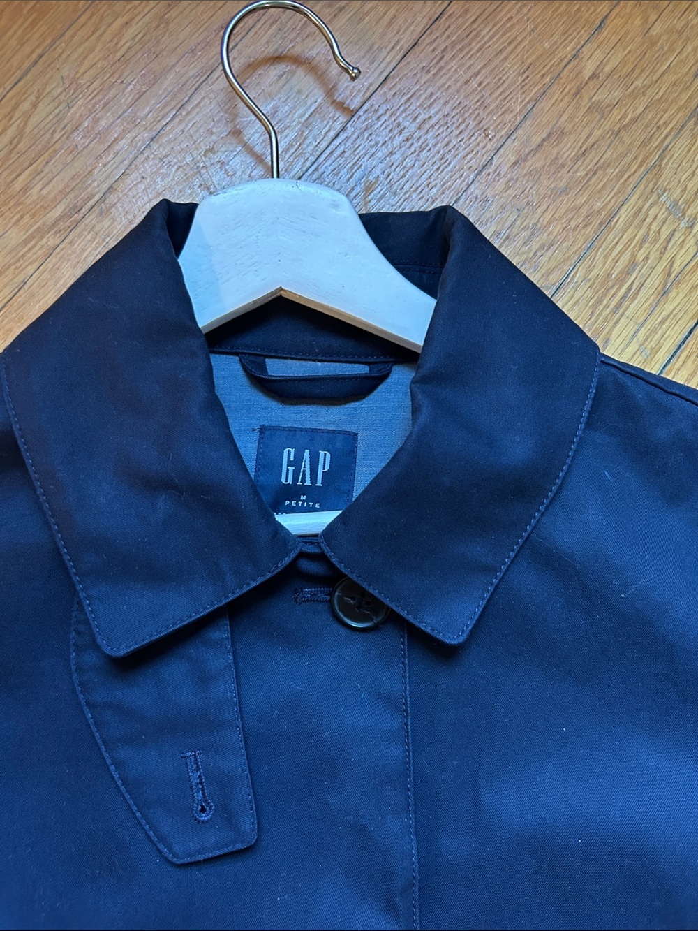 Fall Navy Short Trench coat - Picture 4 of 9